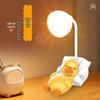 Cross-border Gifts LED Duck Desk Lamp: USB Rechargeable, Cartoon Design, Three-Speed Night Light, Portable Student Study Lamp.
