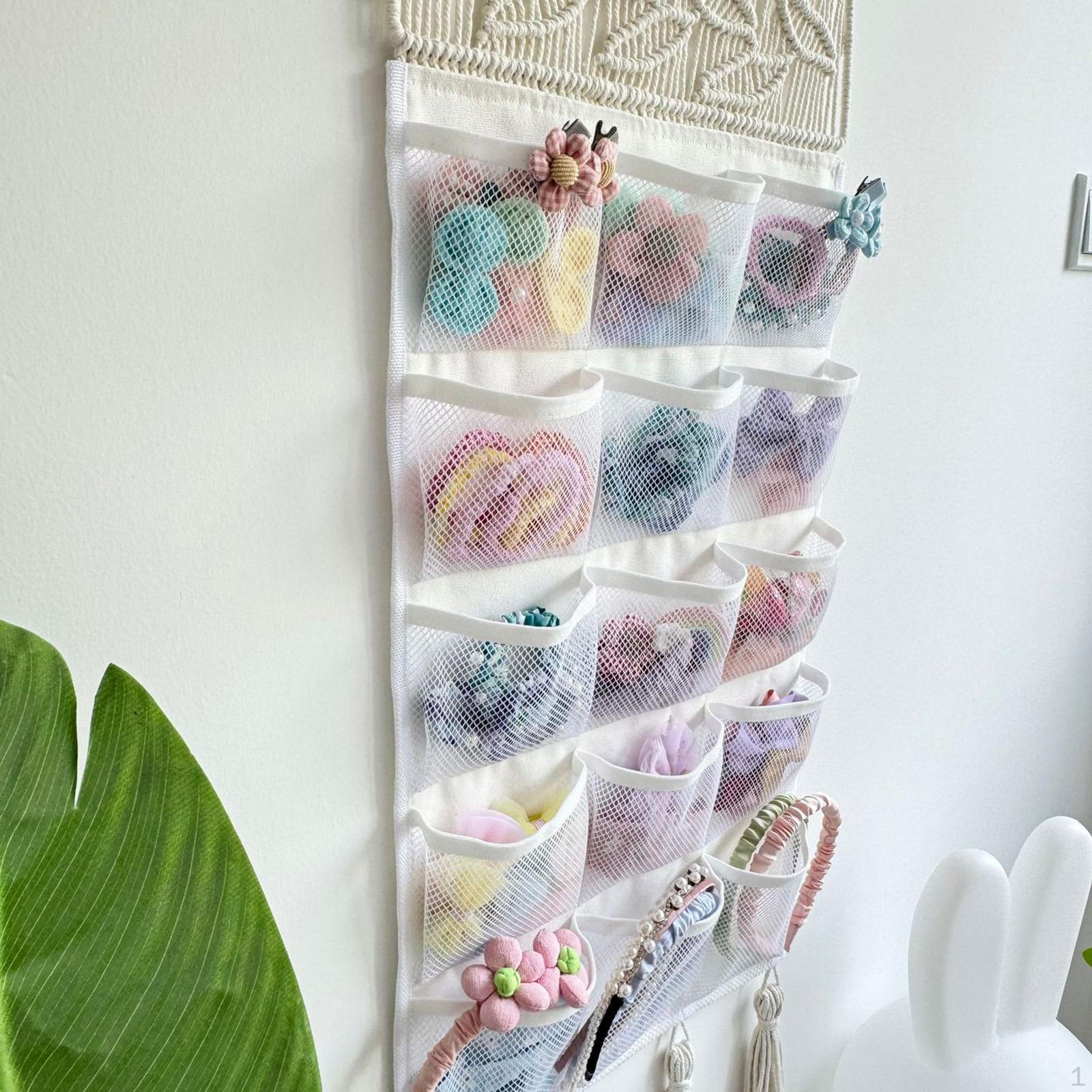 Door Hanging Pocket Storage Holder Multi-Function Design Leaf Pattern