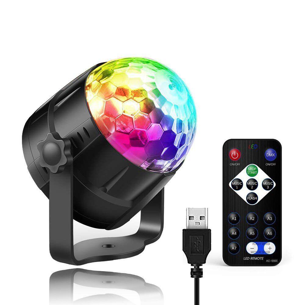 

Открытый крытый диско-шар, стробоскопы, караоке с дистанционным управлением, огни диско-шара, рождественская вечеринка в честь Хэллоуина, украшение на день рождения в автомобильной комнате USB direct plug + remote control