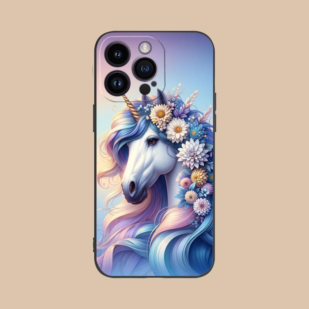 Fantasy Unicorn Mobile Phone Case for iPhone 17 16 15 14 13 12 11 X XR XS 8 7 Air Pro Max Plus Mini Colorful Cover Pretty Cover
