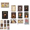 Exquisite Cafe Bar Pub Beer Vintage Frameless Paintings For Chic Home Decor