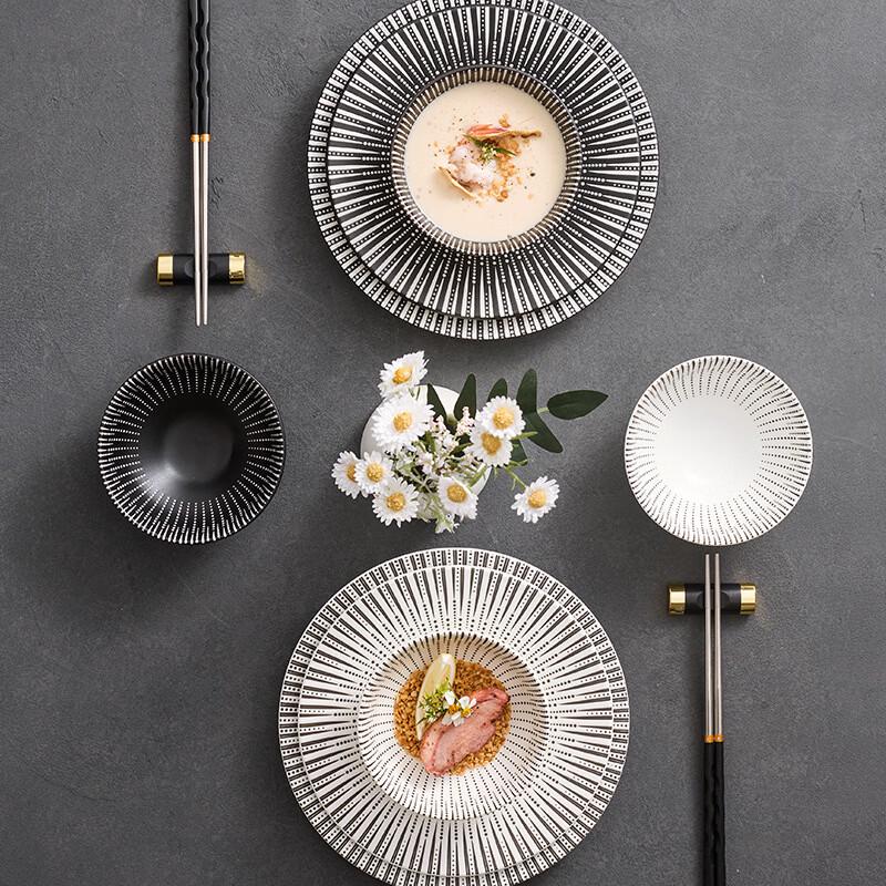 Ru Han Ceramic Light Luxury 9.5-inch Flat Plate