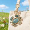 Crab-shaped Crab Keychain Sparkling Rhinestones Crystal Crab Key Ring Cute Crab Charm Key Ring  Bag