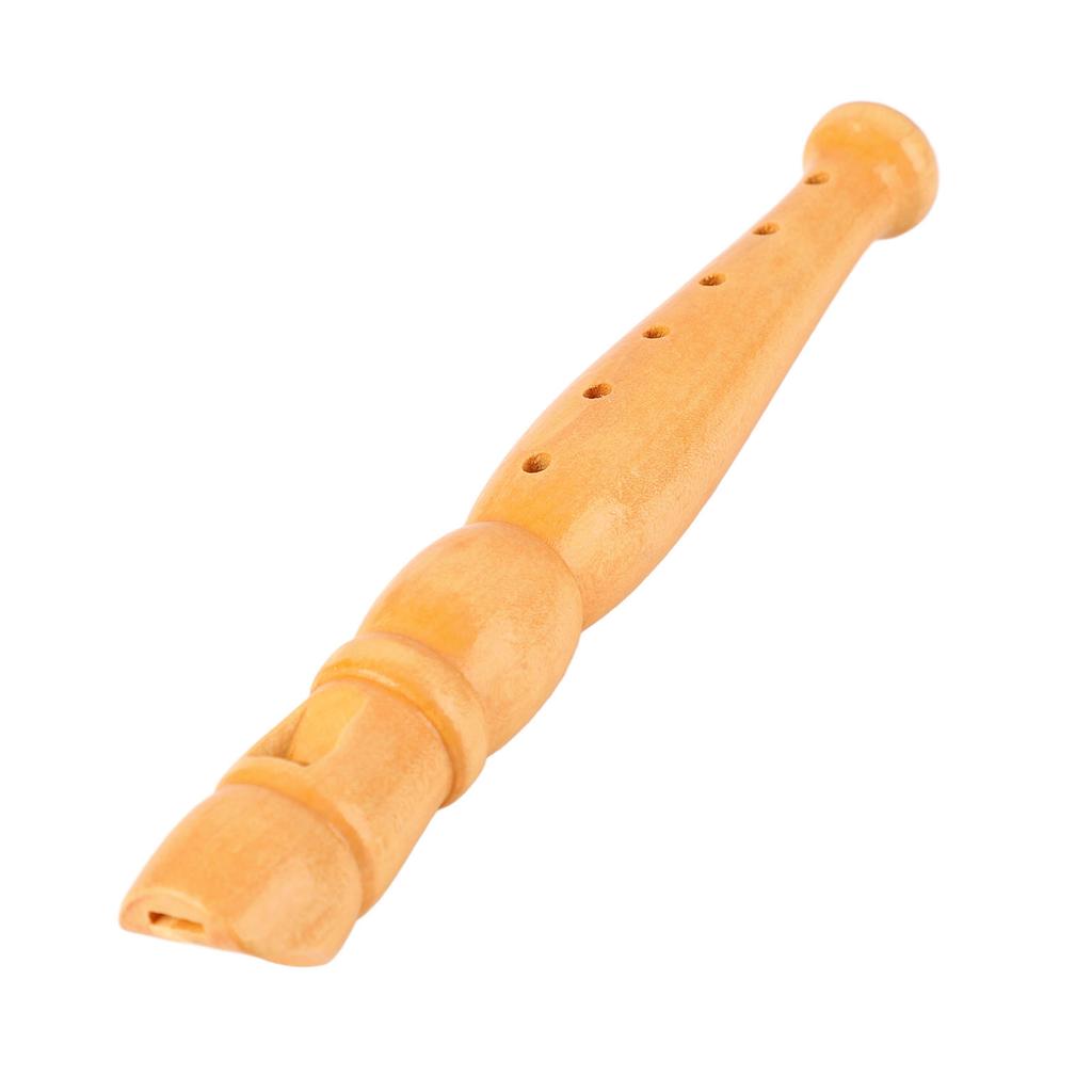 6 Holes Vertical Flute Wooden Short Clarinet Woodwind Musical Instrument Toy for Children Beginner