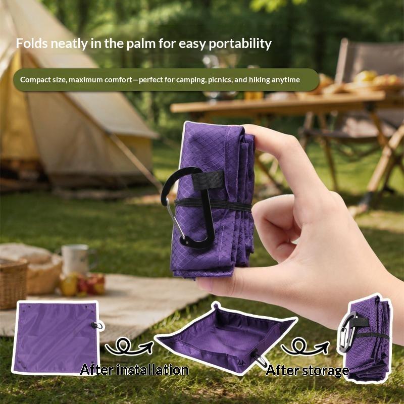 Folding Seat Cushion Outdoor Portable Ultra Light Small Ground Pocket Tray Storage Camping Music Festival Moisture-Proof Pad