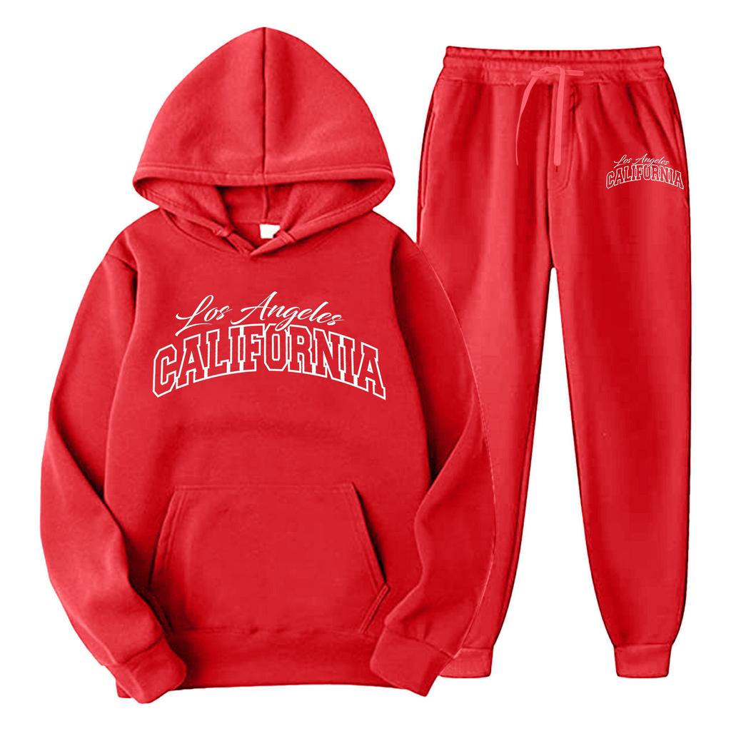 New cross-border foreign trade pullover men's and women's same sports sweater set fashion sweater sweatpants fleece hoodie set