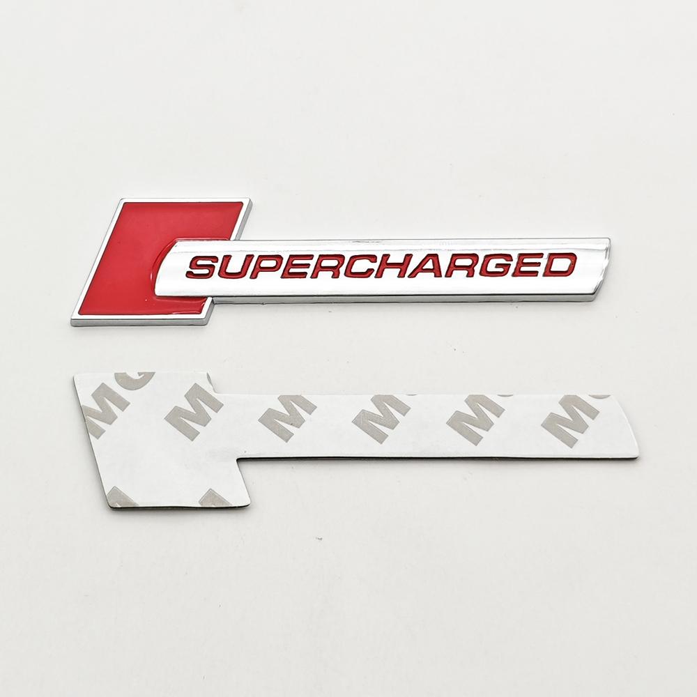 3D Metal Car Sticker Supercharged Logo Emblem Trunk Fender Badge for Audi A1 A2 A3 A4 A5 A6 A7 A8 Q2 Q3 Q4 Q5 Q7 Q8 TT S3 S4 S5