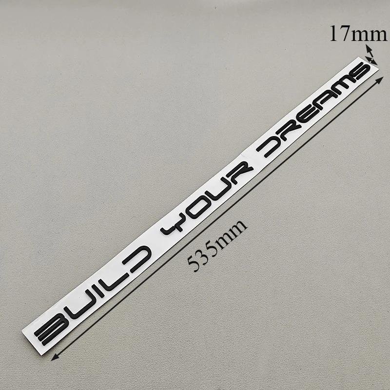 3D ABS Car Sticker Logo Build Your Dreams Rear Trunk Badge Emblem Decals For BYD Dolphin Seal Han Tang EV Song Yuan Atto3 Qin