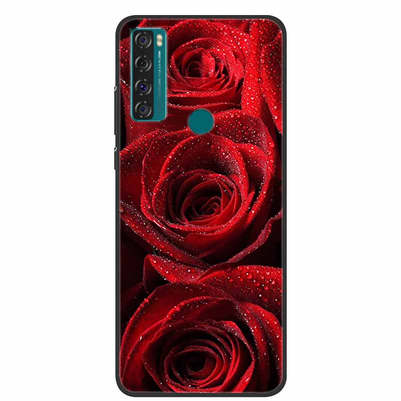 For TCL 20 SE Case Luxury Silicone TPU Soft Cover Phone Case For TCL 20 SE T671H Cartoon Funda Colourful Capa Shockproof Coque