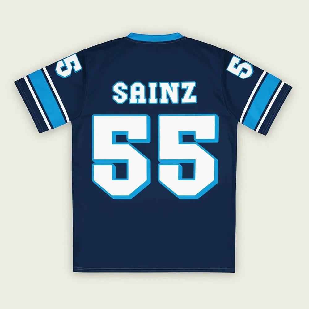 Racer Carlos Number 55Sainz Jr Jersey Unisex Loose V-neck T-shirt Casual Design 3D Printing Men/Women T Shirt Short Sleeve Tees graphic t shirts