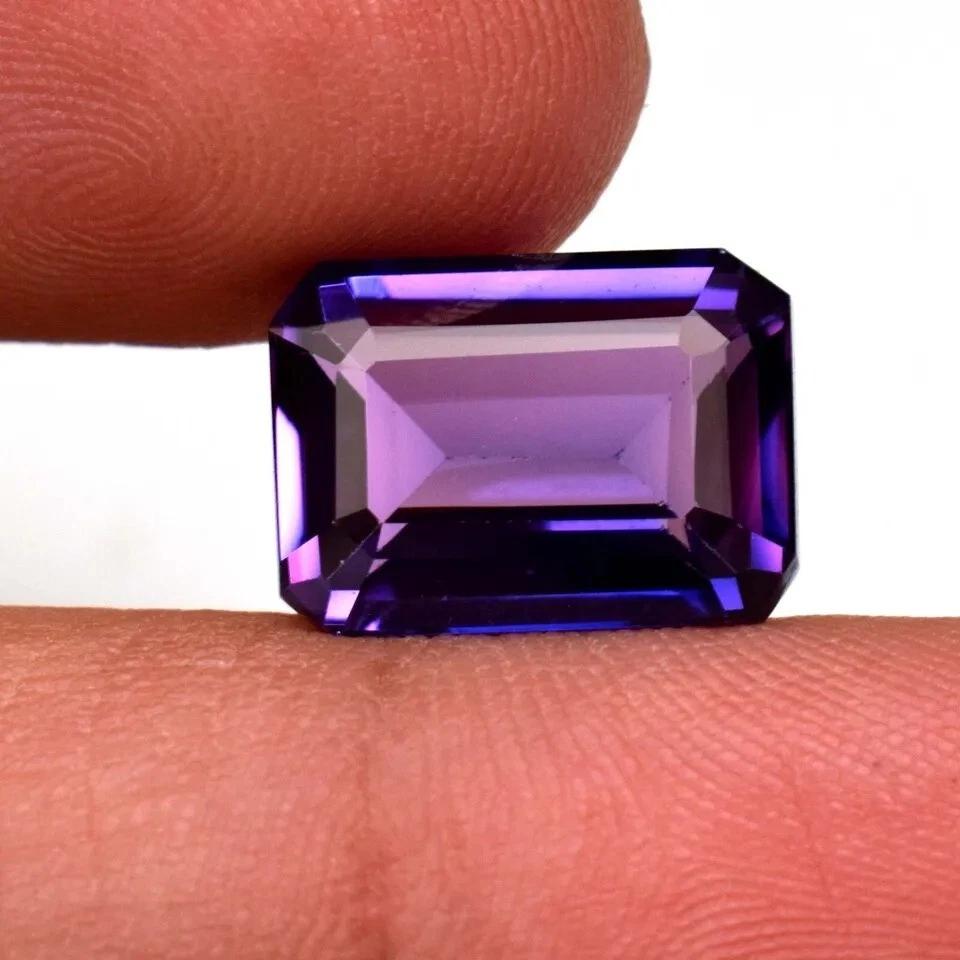 Natural Purple Pink Sapphire Emerald Cut 10+ Ct Stunning Certified Gemstone