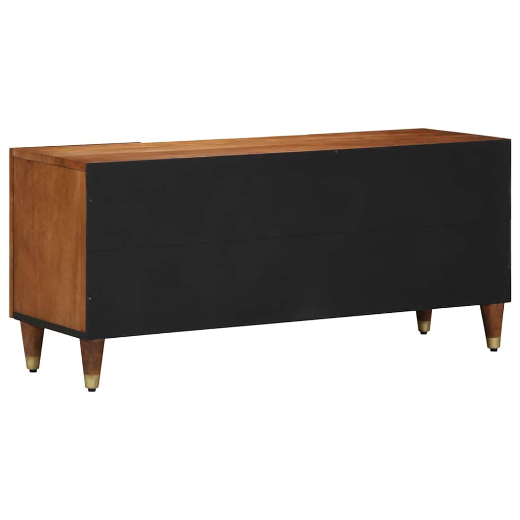 TV Cabinet with Door Honey Brown 105 x 33 x 46 cm Solid Mango Wood
