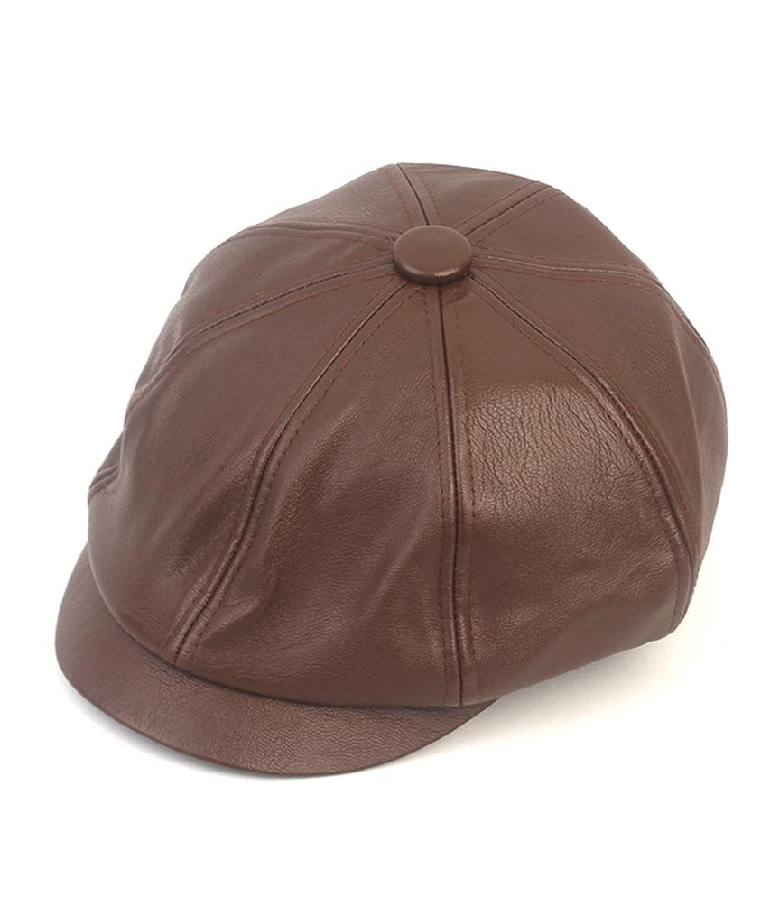 Gentle Leather Brown Hunting Cap