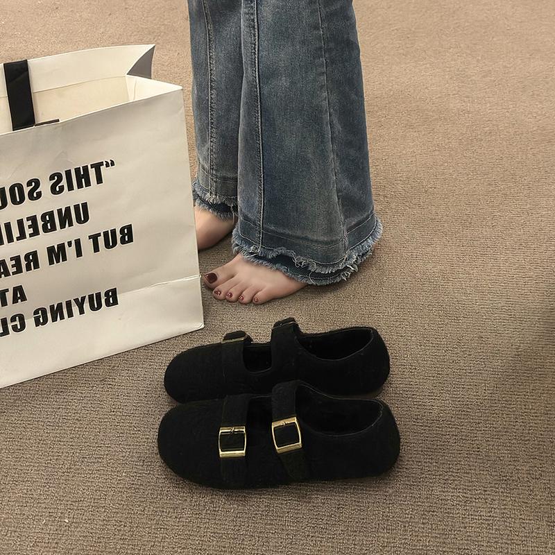 Dámské boty Mary Jane s kulatou špičkou, baleríny, dámské boty, nová móda, zapínání na přezku, mokasíny, jaro, podzim, venkovní tenisky pro ženy