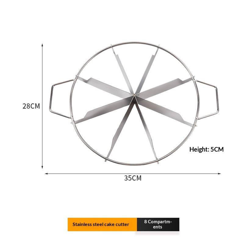 Cake Cutter Slicer Stainless Steel Pastry Portion Marker Pizza Pie Divider Even 4-10 Slices Cake Portioner Baking Tools Kitchen