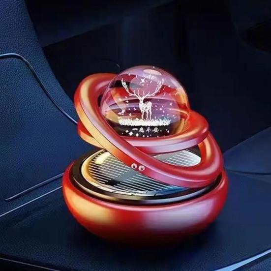 Auto Lufterfrischer Solarbetrieben Rotierender Aromatherapie Diffusor Reinigt Luft Beseitigt Gerüche Dekorativ