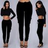Frauen Beiläufige Dünne Schwarze Frau Hosen Mode Sexy Streetwear Bleistift Hosen Hohe Taille Spitze-up Schlanke Damen Hosen 24293