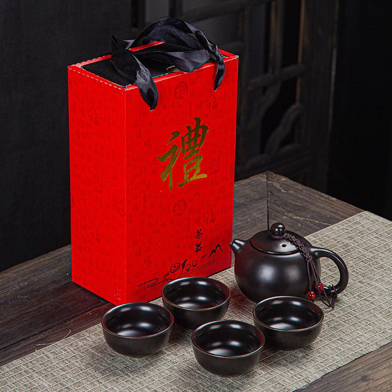 ceramic tea set, a pot of two or four cups set, commercial real estate accompanying small gifts