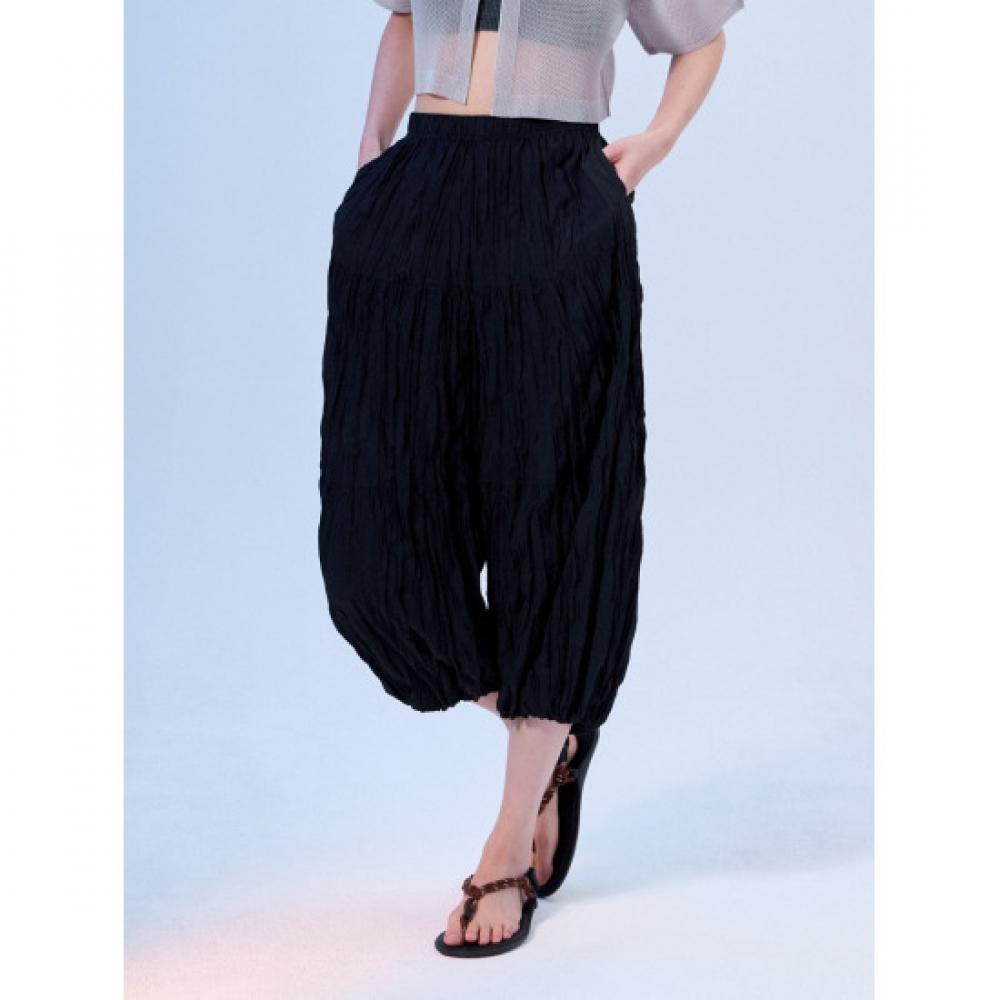 Lapli Panelled Elastic Waist Pleated Pants Lpptm026003