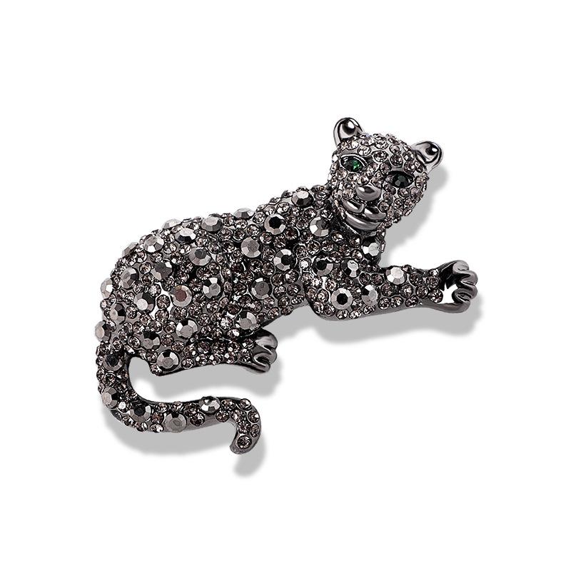 Spilla Vintage Animale Leopardo Strass Spilla Giaguaro Accessori Abbigliamento Gioielli Regali