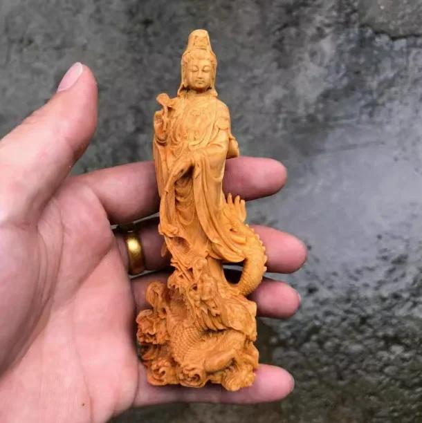 

1 шт. Резная вручную статуэтка Будды Бодхисаттвы Авалокитешвары, украшение в виде персонажа, поделки для украшения дома, гостиной