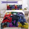 Juego de funda nórdica de 3 piezas (1 funda de edredón + 2 fundas de almohada, sin núcleo), Juego de Ropa de Cama Suave para Todas las Estaciones con Estampado de Jujutsu Kaisen, Regalo de Decoración para Dormitorio del Hogar