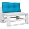Pallet Cushion Light Blue 70 X 40 X 12 Cm Fabric