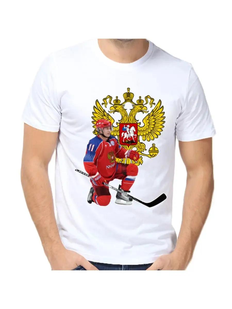 T-shirt with Putin hockey player 2 M