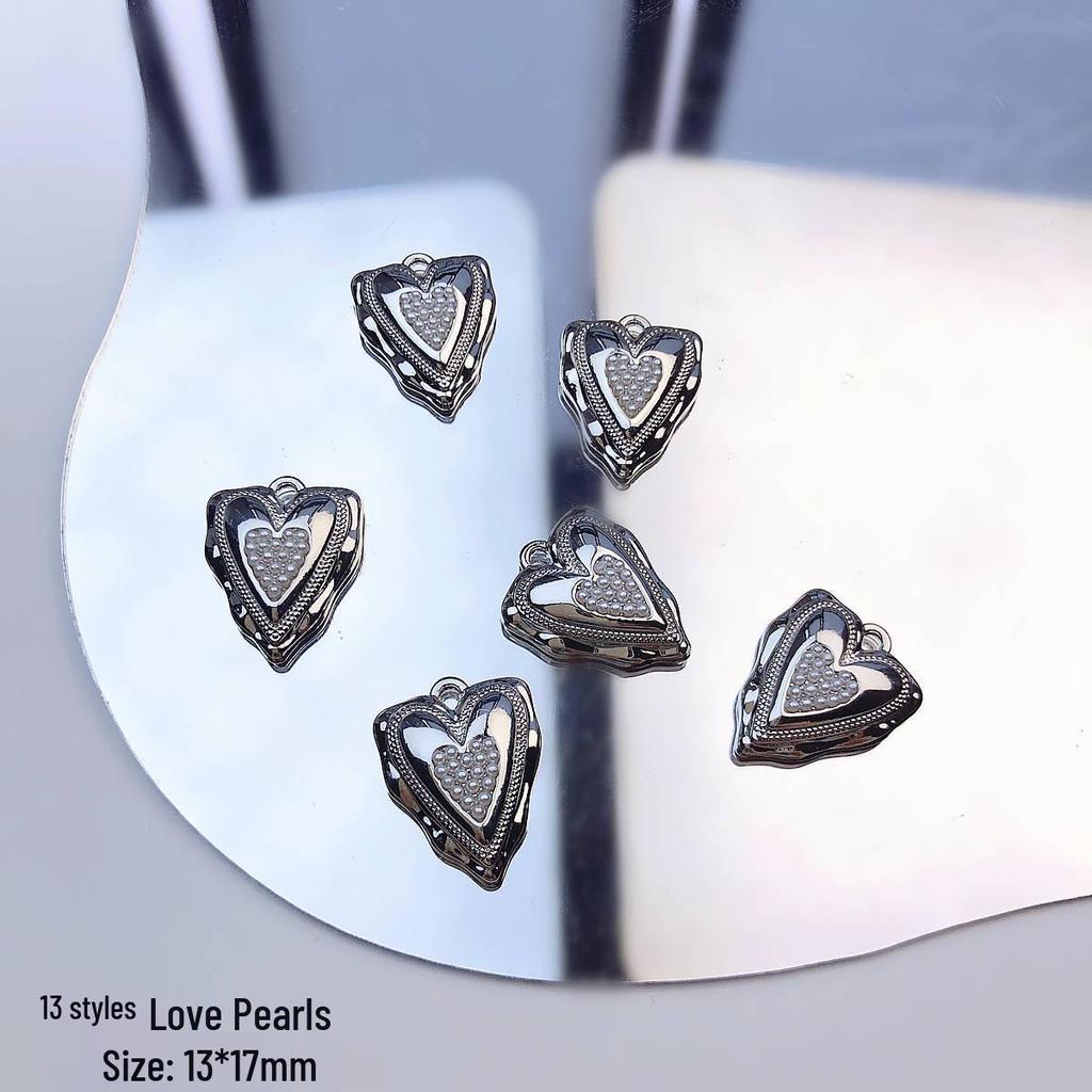 Cherry Moon Alloy Pendant Beaded Necklace & Bracelet DIY Kit