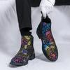 2024 Spring & Autumn Men's Plus Size Chelsea Boots - Mid-High Top Leather, British Style for Nightclub