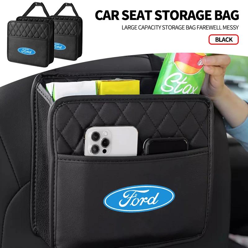Hett Nytt Bilbaksäte Förvaringslåda Bilorganisatör Skydd Hängande Förvaringsväska För Ford Focus Mondeo Mustang Fiesta MK2 Everest Es