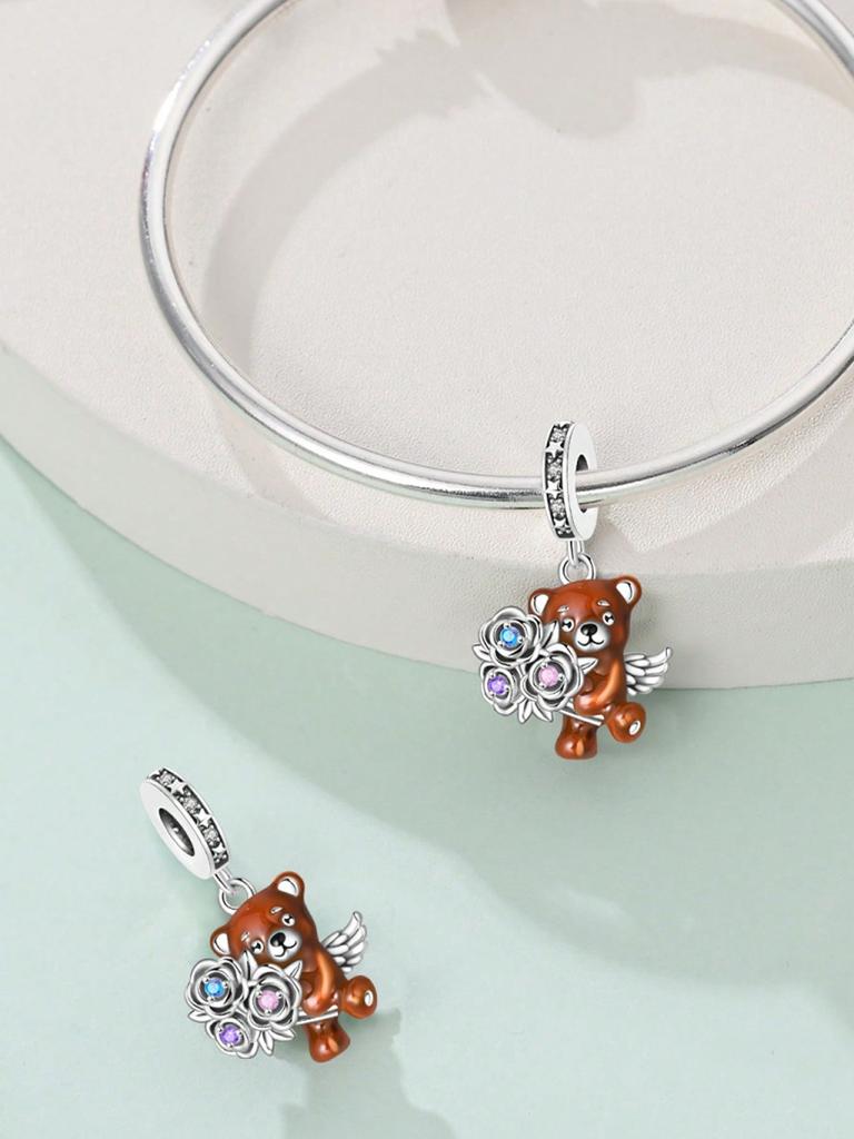 Charm Copper Colors Cute Little Bear Bead For Original Bracelet Diy Beads Charms Jewellery Making Gift For Women Styfne