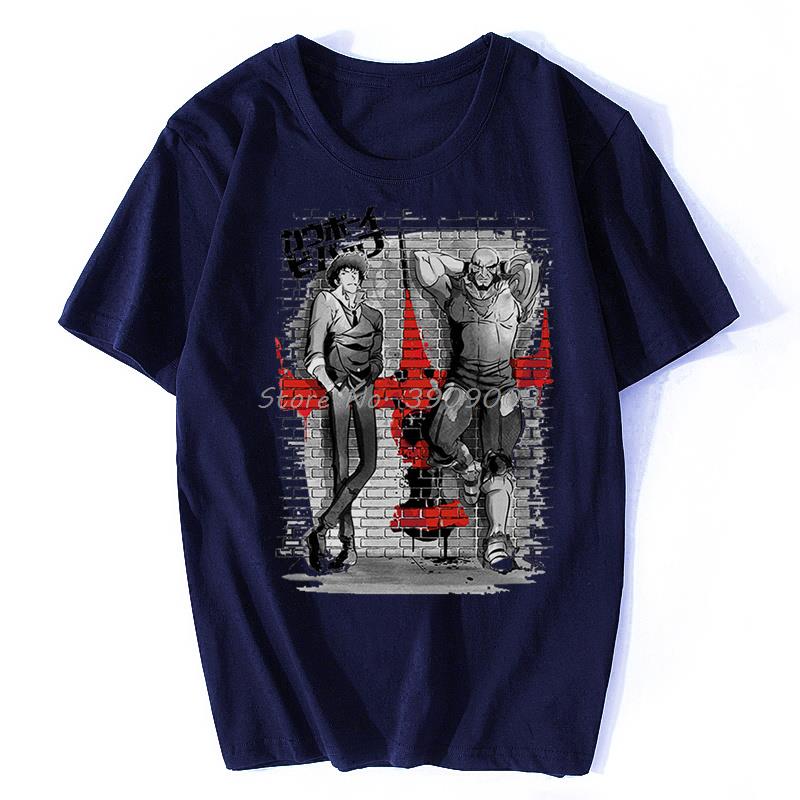 Bounty Hunter Cowboy Space Bebop Spike Spiegel Funny Anime Tshirt Men Cotton Casual Funny T Shirt Unisex Streetwear T-shirt