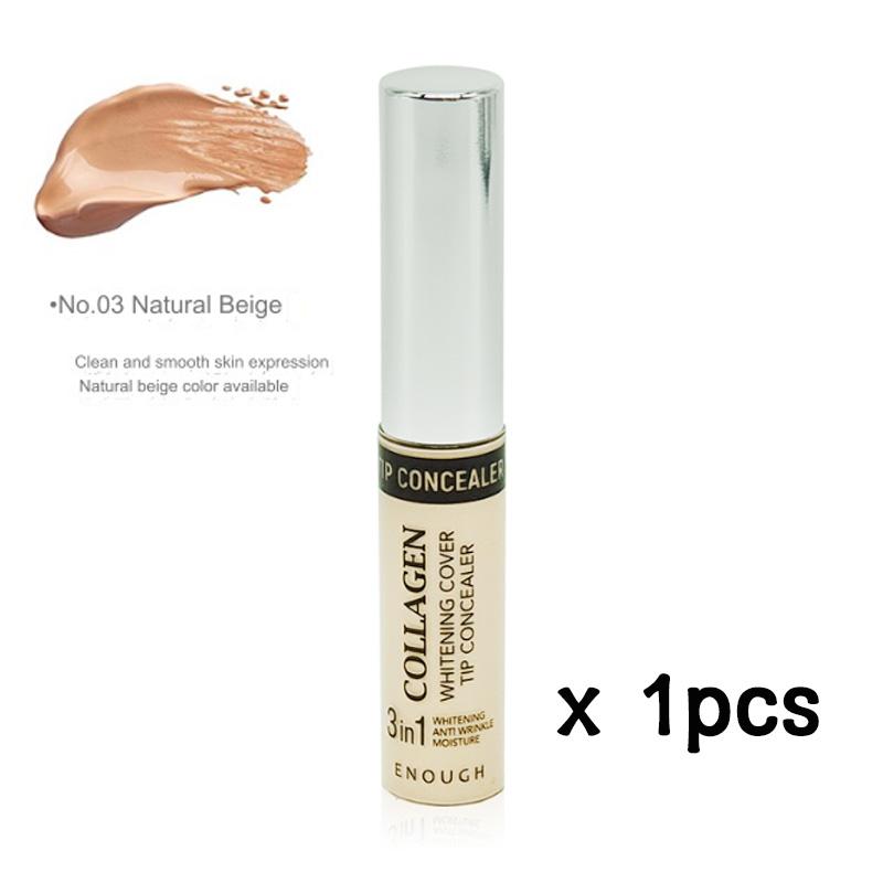 ENOUGH Collagen Whitening Cover Tip Concealer 3 Colors 5g (10 Options)