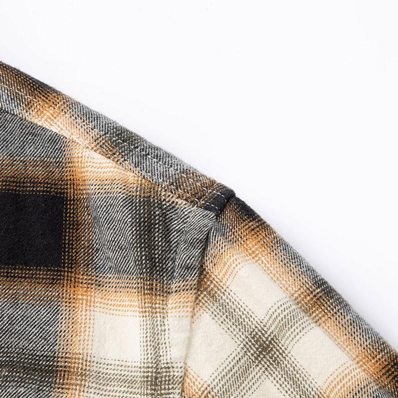 Timberland Check Print Outdoor Casual Long Sleeve Shirt Men shirts Black White A28XB-V09