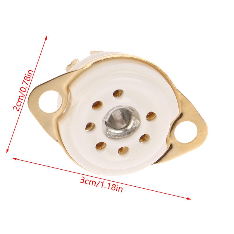 2 Pcs 7Pin B7G Ceramic Vacuum Tube Socket Valve Base For 6Z4/Eaa91/Ec92, Etc. Vintage Audio Amplifier Diy Chassis Mount