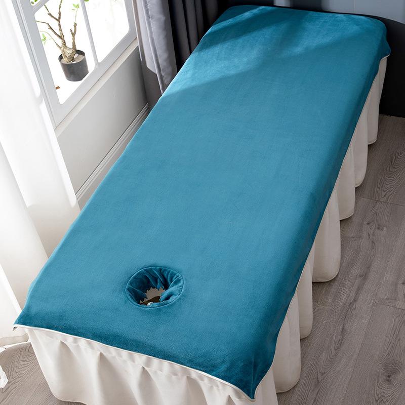 40x80cm/90x190cm Thickened Beauty SPA Massage Table Planking Face Towel with Hole Bed Bandana/Sheet