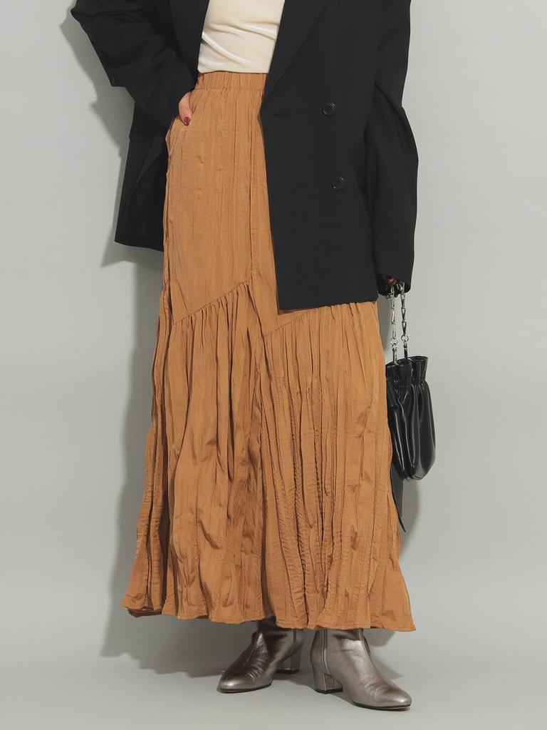 Ray Beams Women's Washer Pleated Skirt, Brown 0