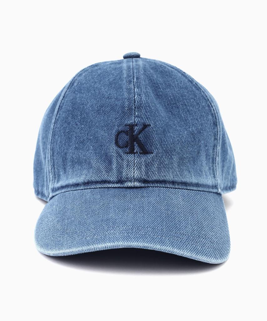 Calvin Klein Small Monogram Denim Baseball Cap Navy 58cm 4G5039G Japan Authentic