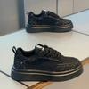 Spring new low-top thick baseplate shoes mesh breathable lace-up hot drill glossy casual ok