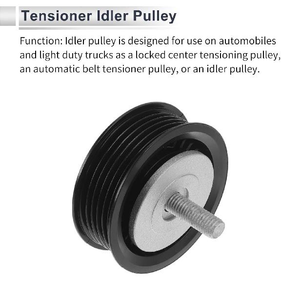 Keilriemenspannerrolle für Land Rover Range Rover 2012-heute Keilriemenspannerrolle mit Schraube Unterlegscheibe Nr. LR036304/LR024791 Schwarz 1 Stück