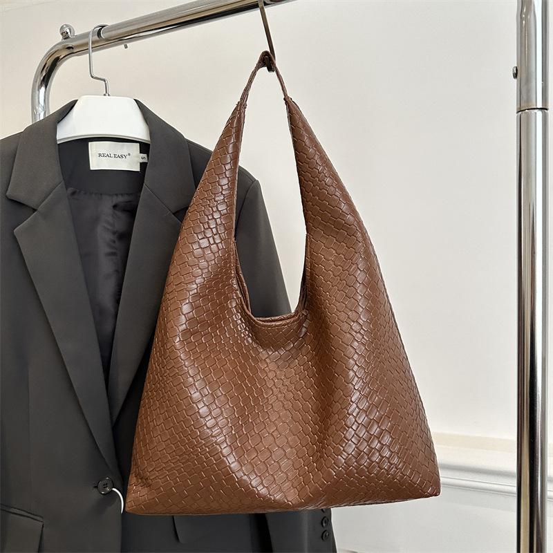 Autumn Women's Bags Fashion Casual Soft Leather Tote Bags Niche High-end Shoulder Bags Large-capacity Commuter Armpit Bags