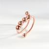 Fidget Spinner Rings for Women Crystal Flower Sun Star Moon Beads Anti Stress Anxiety Ring Rotatable Jewelry