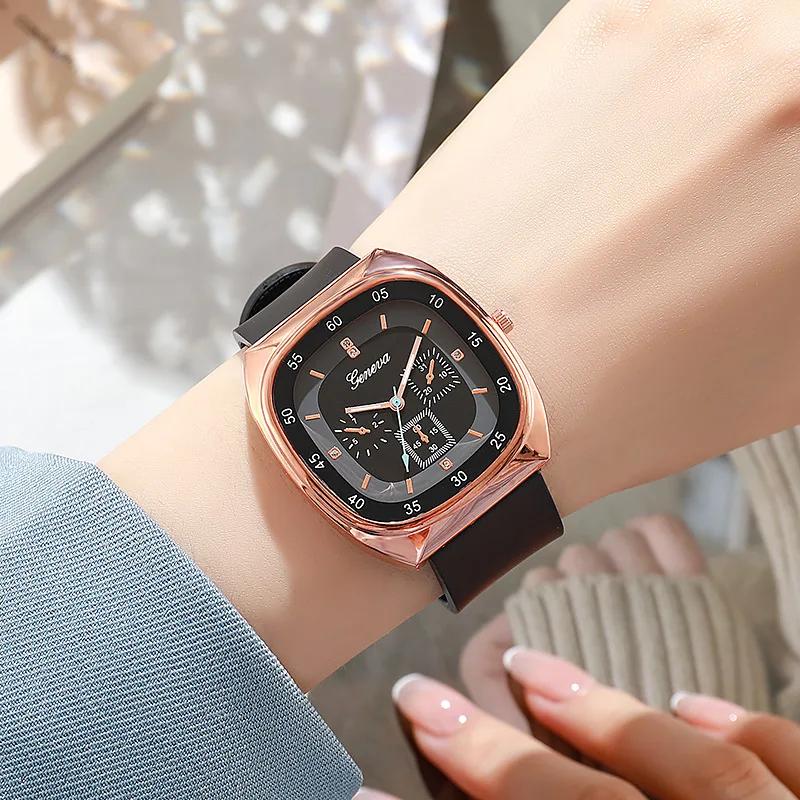 Luxury Women Watch Antique Wristwatch Quartz Watches Women Clock Ladies Silicone Strap Watch Gift Reloj Mujer Montre Femme