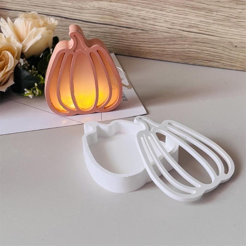 Hollowed Pumpkins Silicone Candle Mold For Making Candle Halloween Decoration Easy Demolding Silicone Mold Baking Tool