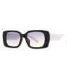 SO&EI Retro Small Rectangle Gradient Sunglasses Women Square Trending Shades UV400 Men Champagne Sun Glasses