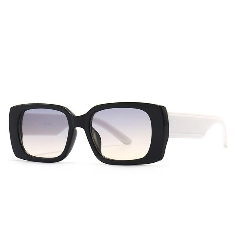 SO&EI Retro Small Rectangle Gradient Sunglasses Women Square Trending Shades UV400 Men Champagne Sun Glasses