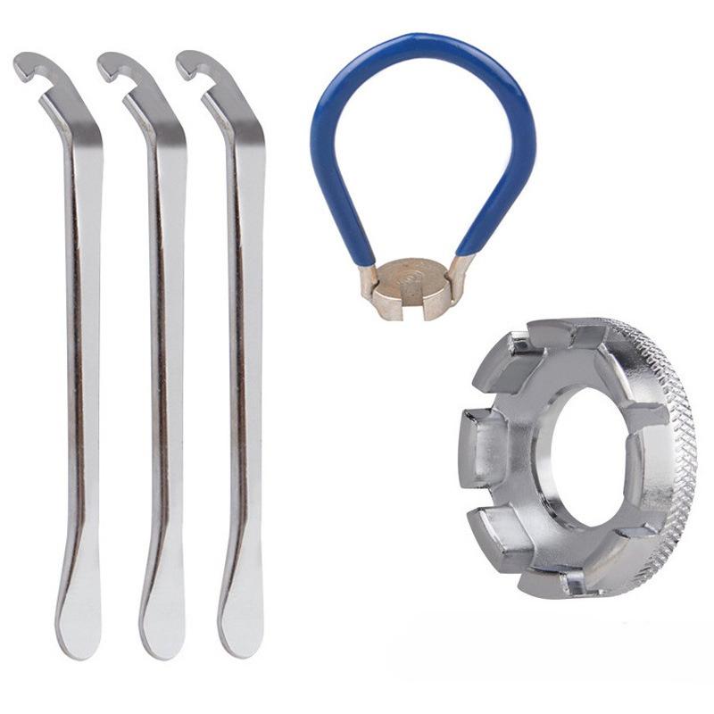 Steel Wire Wrench Spoke Tire Repair Tool Set Universal 8 Port Wheel Disassembly Chain Bike Motorcycle Tool Kit