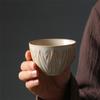 Retro Ceramic Cup Coarse Pottery Teacup Kung Fu Tea Set Small Cup Nordic Style Simple Ceramic Master Cup