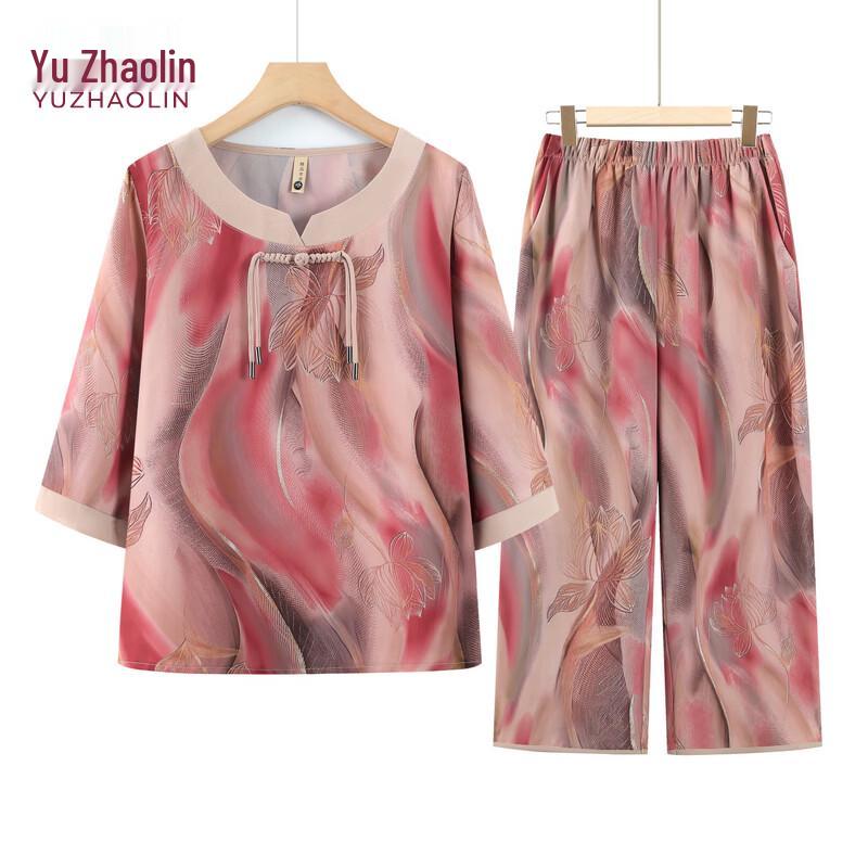 Yuzhaolin Mid-Sleeve New Chinese Style T-Shirt Set